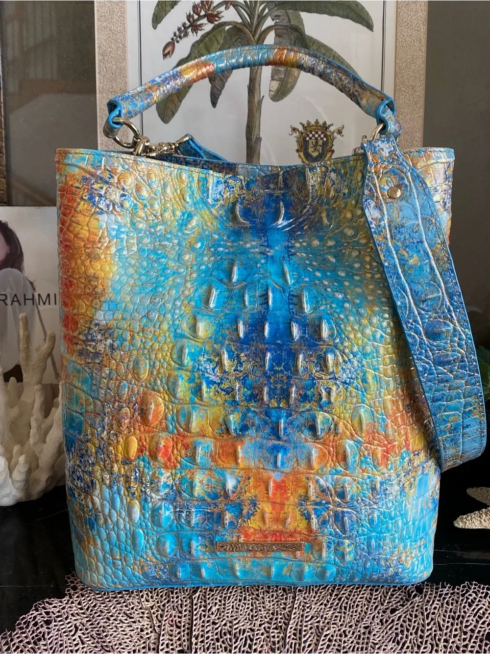 ☀️🐠🐡 BRAHMIN REEF MELBOURNE MEDIUM AMELIA BUCKET BAG